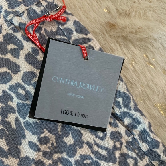 Cynthia Rowley NWT leopard linen shorts size 4 ❤️ - Picture 2 of 6